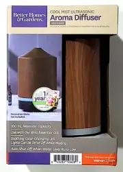 Better Homes & Gardens Cool Mist Ultrasonic Aroma Diffuser Woodgrain
