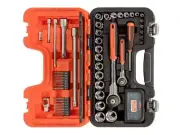 Bahco Metric 1/4in And 1/2in Drive Swivel Socket And Bit Set 79 Piece BAHSW79