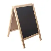 BangQiao Freestanding Wooden A Frame Double Sided Chalkboard for Tabletop Men...