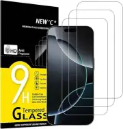 NEW'C Screen Protector 3 Pack for iPhone 16 Pro 6.3 in resistant Tempered Glass