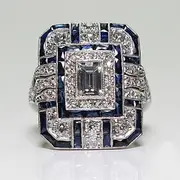 1pc Band Ring Ring For Women's Multicolor Wedding Date Alloy Classic Emerald Cut Pave