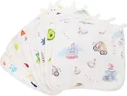 ANDRESLAD 8Pcs Face Towel Absorbent Cotton Washcloth for Feeding Bathing Lightweight and Quick Dry Random Styles Variation