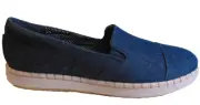 CLOUD STEPPERS BY CLARKS WOMENS BLUE CANVAS SPRING/SUMMER SHOES FLATS CUSHION~8W