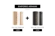 Emporio Armani She 100ml EDP + He 100ml EDT by Armani