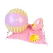 3pc Quut Garden Set Rake/Watering Can/Ball Banana Pink Kids Outdoor Toy 1y+