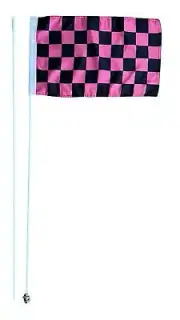Raptor Warrior Banshee YFZ450 Blaster 2 Part 7' ATV Whip Flag Pink Checkers
