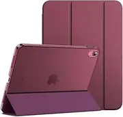 JETech Case for iPad (A16) 11th/10th Generation (2025/2022), Slim Stand Hard Back Shell Cover with Auto Wake/Sleep (Wine)