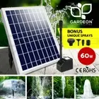 60W Solar Pond Pump Fountain Water Kit 800L/ 6.7ft Garden pump head Spray nozzle