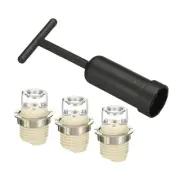 G9 Light Base Socket Kit 3 Set Ceramic Lamp Holder Base with Socket Ring White