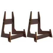 Plate Holder Display Stands Smooth Frame Reliable Wood Plate Stands for Home☢