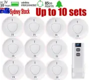 1-10X Wireless Interconnected Photoelectric Smoke Alarm Detector 10 Year Battery