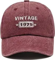 LAMCEPLU 50th Birthday Gifts for Him Her, Happy 50th Birthday Decorations, Embroidered Baseball Cap Adjustable
