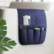 Sofa Armrest Organizer Non-Slip Arm Chair Bedside Caddy Storage Organizer BLUE