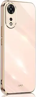 SEAHAI Case for Oppo A18 4G / Oppo A38 4G, Electroplating Phnom Penh Design Ultra Thin Shiny Soft Silicone TPU Shockproof Mobile Phone Case Cover Flexible Mobile Phone Case Protective Cover Pink