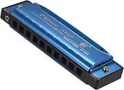 Key of C Diatonic Harmonica Mouthorgan with ABS Reeds Mirror Surface Design 10 Holes Blues Harmonica Perfect for Beginners Professional Students Blue Blue