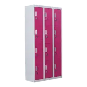 12-Door Locker for Office Gym Shed School Home Storage - Padlock-operated