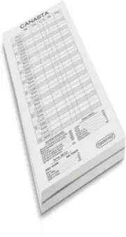 Canasta score pads/scoring cards (twin pack)