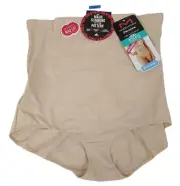 NEW MAIDENFORM FLEXEES WOMEN'S HIGH WAIST SCULPTING BRIEF SIZE:3XL (NUDE)