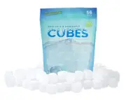 Urban Essentials Reusable Ice Cubes - Quick Freeze Clear Plastic Square Ice c...