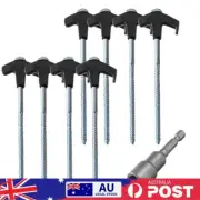8Pcs Metal Tent Spikes Durable Stakes Ground Anchors Heavy Duty Tent Stakes Pegs