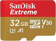 SanDisk Extreme 32GB MicroSD Card for Mobile Gaming, with A2 App Performance, Supports AAA/3D/VR Game Graphics and 4K UHD Video, 100MB/s Read Class 10, UHS-I, U3, V30 (SDSQXAF-032G-GN6GN)