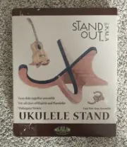 Kala Stand Out Ukulele Stand~Mahogany Veneer~NIB~Fits Ukulele & Mandolin