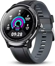 GOKOO Smart Watch Sport Activity Tracker Waterproof Smartwatch for Men with Blood Pressure Heart Rate Sleep Monitor Breathing Train Step Distance Calorie Full Touch Camera Music Control (Black-Gray)