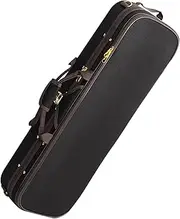 Vaveren Violin Hard Shell Case Violin Carrying Bag Dustproof with Side Handle Easy Carrying Stringed Instrument Case for Enthusiasts, brown, 73x24x13cm
