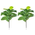 Supplies Lifelike Greenery Faux Leaves Fake Plants Artificial Ficus Branch