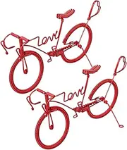 CORHAD 2pcs Love Bicycle Model Electric Bike Home Decor Mini Bike Vintage Decor Retro Decor Miniature Bike Model Decorative Small Bike Simulation Bike Model Red Alloy Ornaments Manual