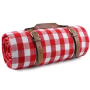 Extra Large Picnic Blanket Waterproof Camping Mat Rug with PU Carrier Soft Li