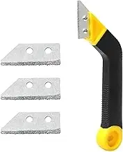 Zhichengbosi Grout Removal Tool, Tile Grout Remover Tiling Tools, Saw Angled Grout Scraping Rake with 3 PCS Extra Replacement Accessories for Tile Cleaning