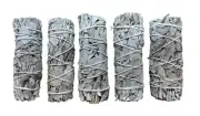 5 x Sage Sticks - 4” / 10cm - White Sage - Cleansing - Energy Healing - Smudging