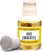 Parag Fragrances Oud Emirates Attar 5ml (Alcohol Free Long Lasting Attar For Men or Religious Use) Traditional Bhapka Processed Attar/Made in India