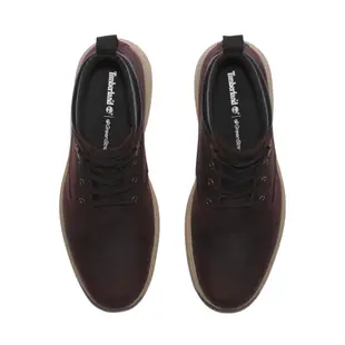 Timberland 男款酒紅色防水中筒休閒靴|A5XU1C60