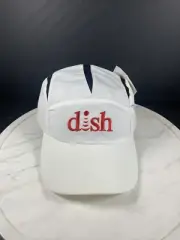 Dish Network Running Baseball Cap White with Key Storage Hat New H3