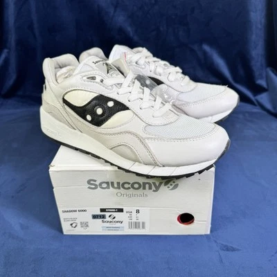 NIB Men's Size 8 - Saucony Shadow 6000 White Black 0712