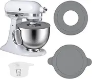 [Kltchonald] Mixer 4.5 and 5 Quart Stainless Steel Bowl with 2 Lid,Prevent Dry and Wet Ingredients Splash-Outs Cover and Bread Baking lid,Compatible with Kitchenaid Artisan&Classic Series