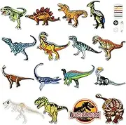 16PCS Embroidered Iron On Patches, Assorted Styles Embroidered Patches Bright Colors Cute Iron On Patch Applique for Clothes, Dress, Hats, Jeans, Bag, Backpack, DIY Accessories
