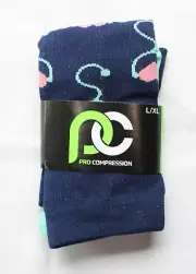 Pro Compression Women's Knee-High Compression Socks ZG3 Navy Size L/XL NWT