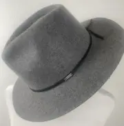Brixton Women's NWT Wool Wesley Fedora Heather Grey Hat-Large (7 1/2) 60cm