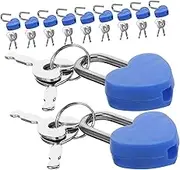 LALAFINA 24 Set Mini Heart Shaped Locks with Keys Decorative Luggage Padlocks for Backpacks Suitcases Jewelry Boxes Lightweight Compact Storage