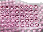 6mm SS30 Pink Self Adhesive Acrylic Rhinestones Plastic Face Gems Stick On Body Jewels for DIY Cards and Invitations Crafts Bling Sticker - 5 Sheets - 250PCS
