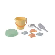 Dantoy Plastic Bucket Set w/ Net Sandpit Toys Non-Toxic Pastel Kids 2y+