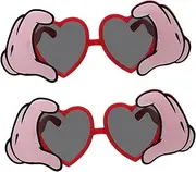 BESPORTBLE 2pcs Prank Sunglasses Creative Birthday Party Glasses Photo Prop Eyeglasses Set