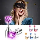 LED Light Up Earrings Studs Flash Glow In The Dark Party Christmas Dance Club DJ