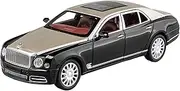 Scale Finished Model Car 1/24 for Bentley Mulsanne Scale Luxury Cars Finished Model Car Die-cast Vehicles with Pull-back Miniature Replica Car(Gold)