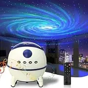 ROTOPATA Galaxy Aurora Light Projector with 2 Projection Themes, 8 Soothing Sound Ceiling Starlight Built-in Bluetooth Speaker with Remote Control, for Adult Kids Gift, Bedroom, Room Decor
