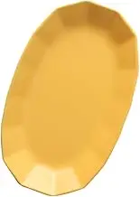 BIUDECO Ceramic Snack Plate Lovely Fish Design Food Platter for Serving Fruits Nuts and Appetizers Yellow Dish for Home and Restaurant Dining