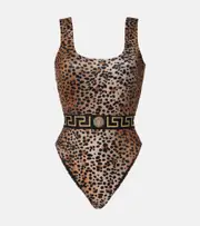 [Versace] Versace Leopard-print swimsuit AU 10 brown